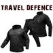 Комплект "TRAVEL DEFENCE" 3 в 1 АНОРАК BLACK (Таслан + Мікрофліс)