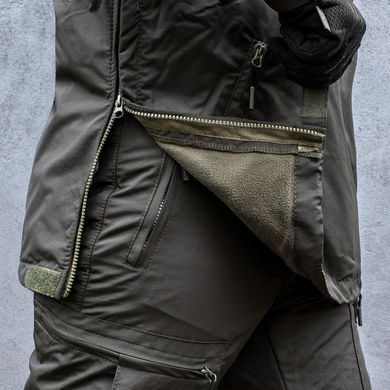 Комплект "TRAVEL DEFENCE" АНОРАК DARK OLIVE 2 в 1 (Таслан + Микрофлис)