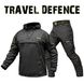 Комплект "TRAVEL DEFENCE" АНОРАК DARK OLIVE 2 в 1 (Таслан + Мікрофліс)