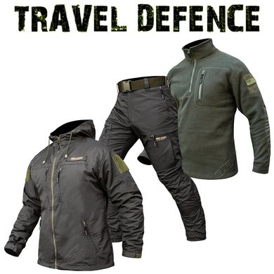 Комплект мілітарі "TRAVEL DEFENCE" 3 в 1 DARK OLIVE (Таслан + Мікрофліс)