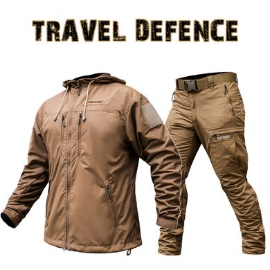 Комплект мілітарі "TRAVEL DEFENCE" 2 в 1 COYOTE (Таслан + Мікрофліс)