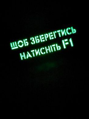 Шеврон &ldquo;Щоб зберегтись,натисніть F1&rdquo; bk/gl 656337 фото