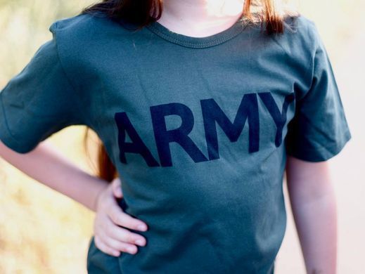 Футболка дитяча з принтом "ARMY" Olive 868556 фото