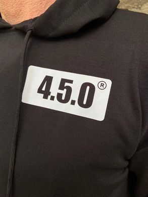 Худи с капюшоном с принтом "4.5.0" Black 67765645 фото