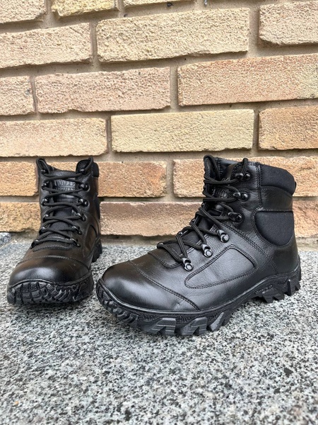 Ботинки тактические кожаные зимние "Шторм" BLACK