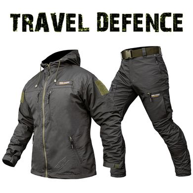 Комплект милитари "TRAVEL DEFENCE" 2 в 1 DARK OLIVE (Таслан + Микрофлис)