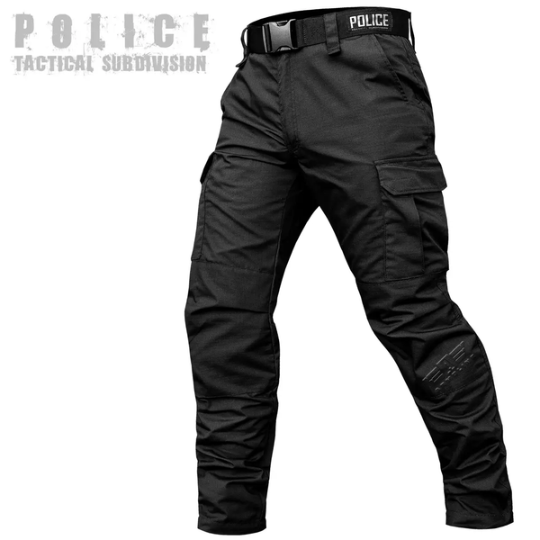 Штани тактичні "POLICE" BLACK з ременем 5 см