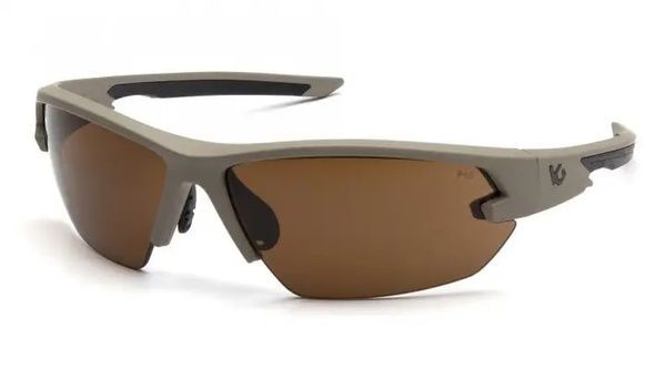 Очки защитные Venture Gear Tactical Semtex Tan (bronze) Anti-Fog, коричневые в камуфлированной оправе 756743 фото