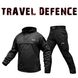 Комплект "TRAVEL DEFENCE" АНОРАК BLACK 2 в 1 (Таслан + Мікрофліс)