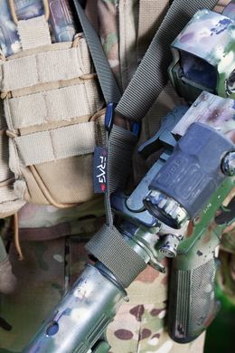 Тактичний 3-точковий збройовий ремінь FRAG з карабіном та антабкою MAX Olive