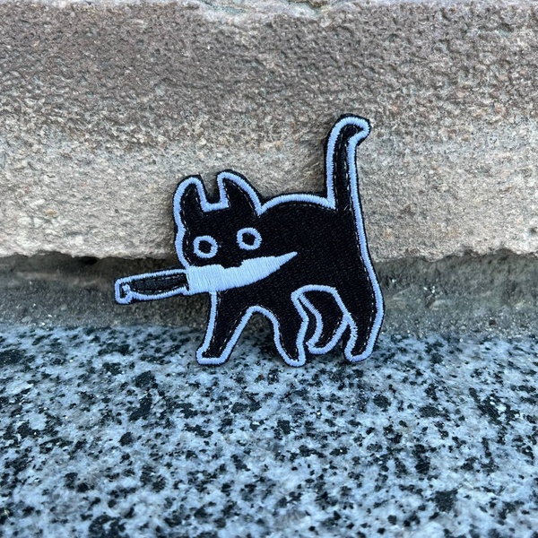 Шеврон “Бойовий кіт.Чорний ”