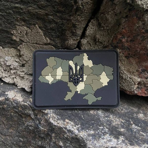 ПВХ шеврон "Карта Украины" камуфляж 43646 фото