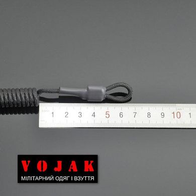 Страховочный шнур под карабины с D-кольцом и карабином (олива)