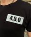 Футболка хлопковая с принтом "4.5.0" Black 797968 фото 2