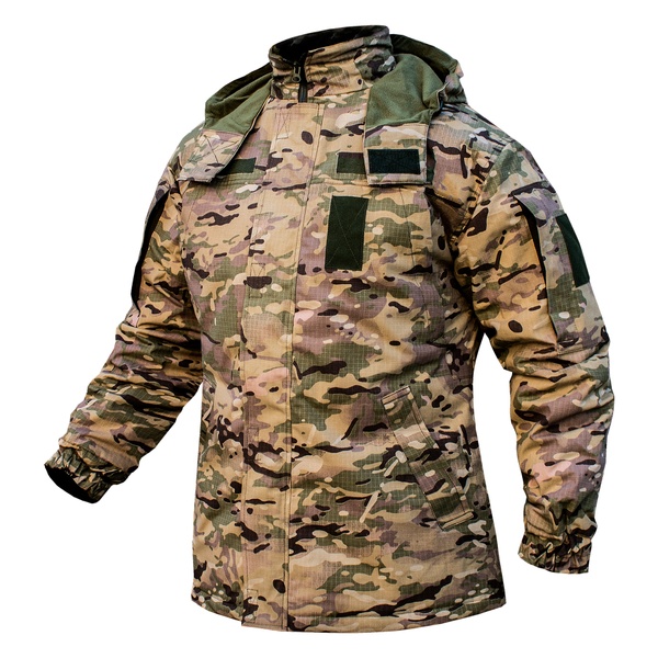 Куртка тактична на синтепоні з флісовою підкладкою Multicam