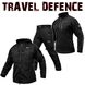 Комплект милитари "TRAVEL DEFENCE" 3 в 1 BLACK (Таслан + Микрофлис)